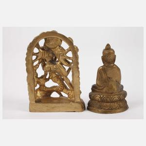 Vier Miniaturbronzen