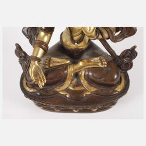 Bronzeplastik Grüne Tara