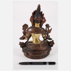 Bronzeplastik Grüne Tara