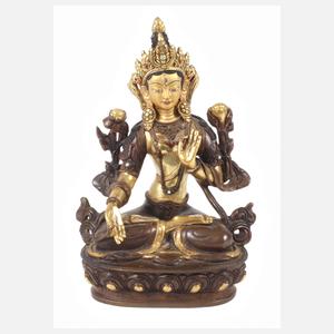 Bronzeplastik Grüne Tara