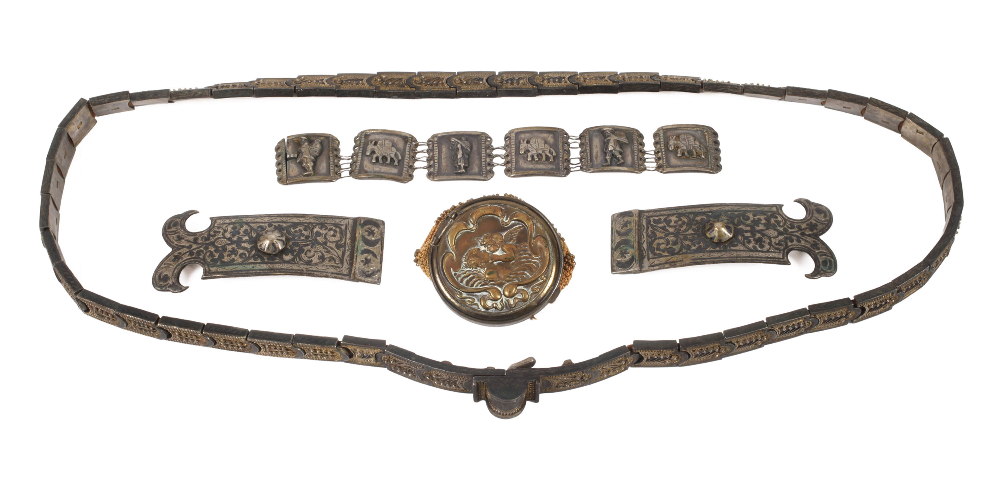 Konvolut orientalisches Silber und Geldbörse