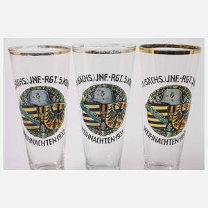 Konvolut Weihnachtsbecher Infanterieregiment Leipzig