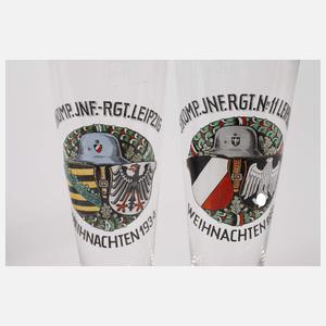 Konvolut Weihnachtsbecher Infanterieregiment Leipzig