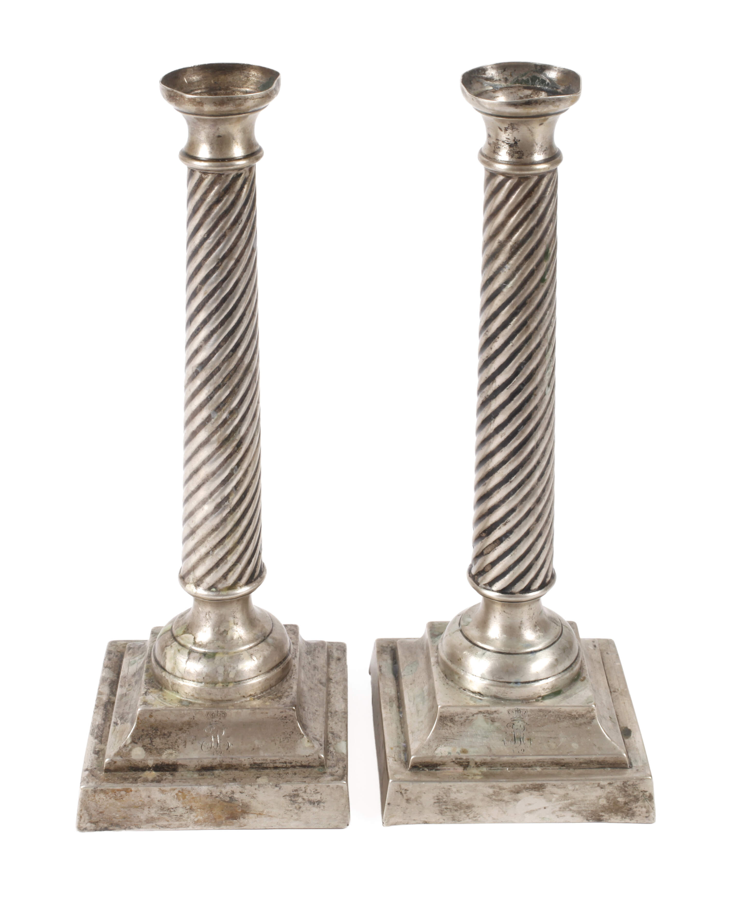 Paar Silberleuchter Infanterieregiment 152