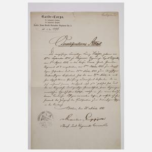 Konvolut militärische Urkunden