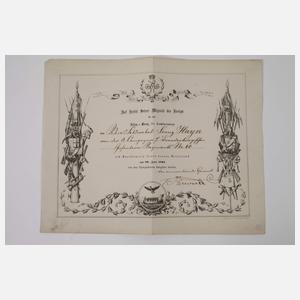 Konvolut militärische Urkunden