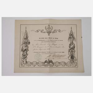 Konvolut militärische Urkunden