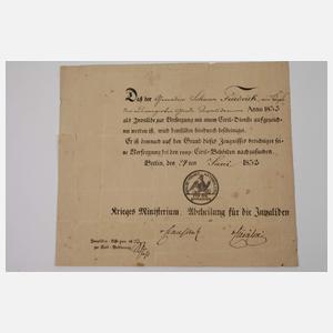 Konvolut militärische Urkunden