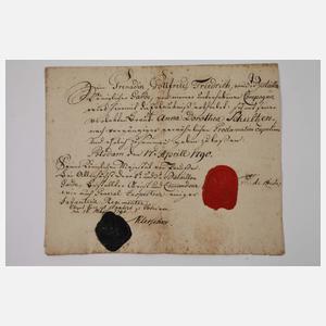 Konvolut militärische Urkunden