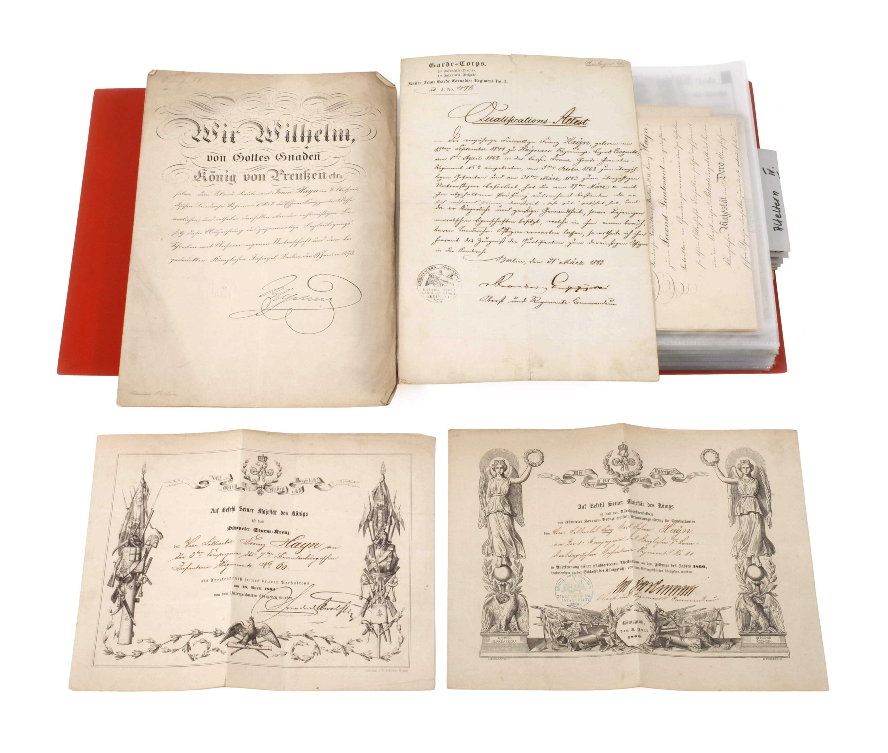 Konvolut militärische Urkunden