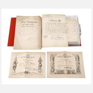 Konvolut militärische Urkunden
