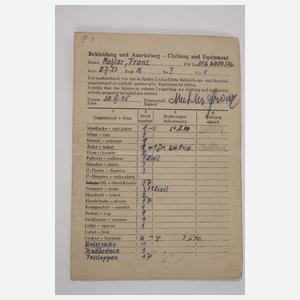 Nachlass 2. Weltkrieg