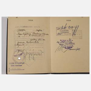 Reisepass mit Diplomatenpass 3. Reich