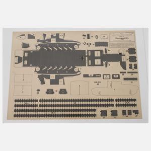 Bastelbögen für Flugzeuge und Sturmgeschütz