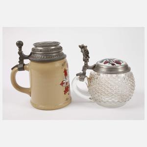Zwei studentische Bierkrüge