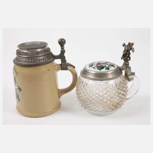 Zwei studentische Bierkrüge