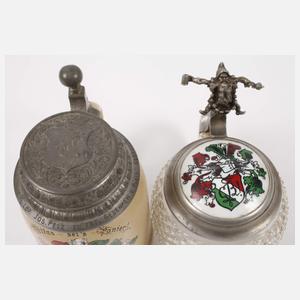 Zwei studentische Bierkrüge