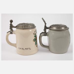 Zwei studentische Bierkrüge