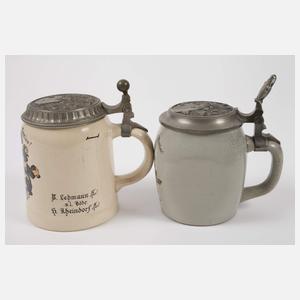 Zwei studentische Bierkrüge