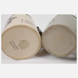 Zwei studentische Bierkrüge