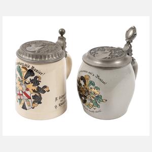 Zwei studentische Bierkrüge