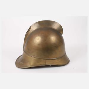 Drei historische Feuerwehrhelme