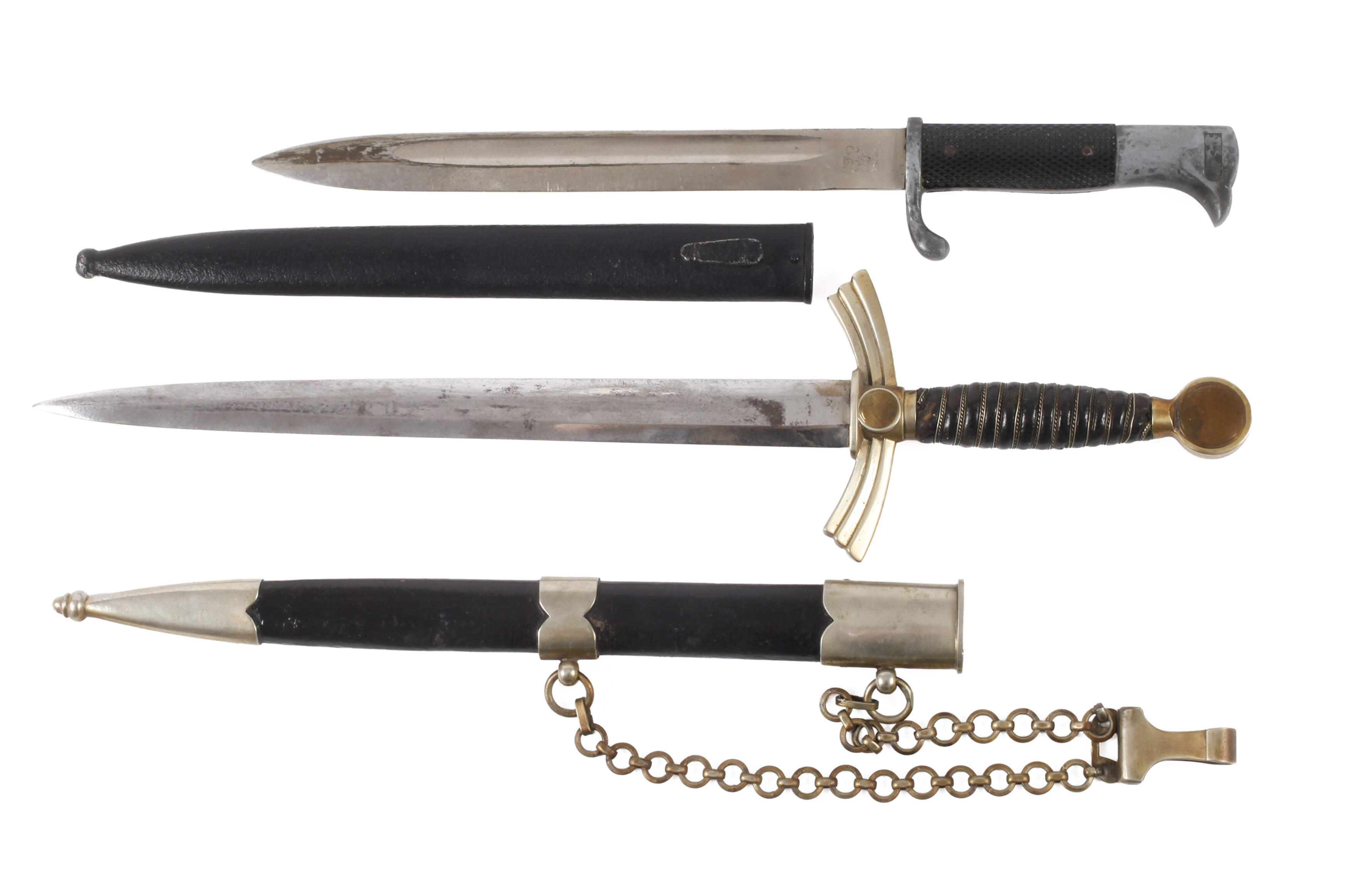 Borddolch und Ausgehbajonett Wehrmacht