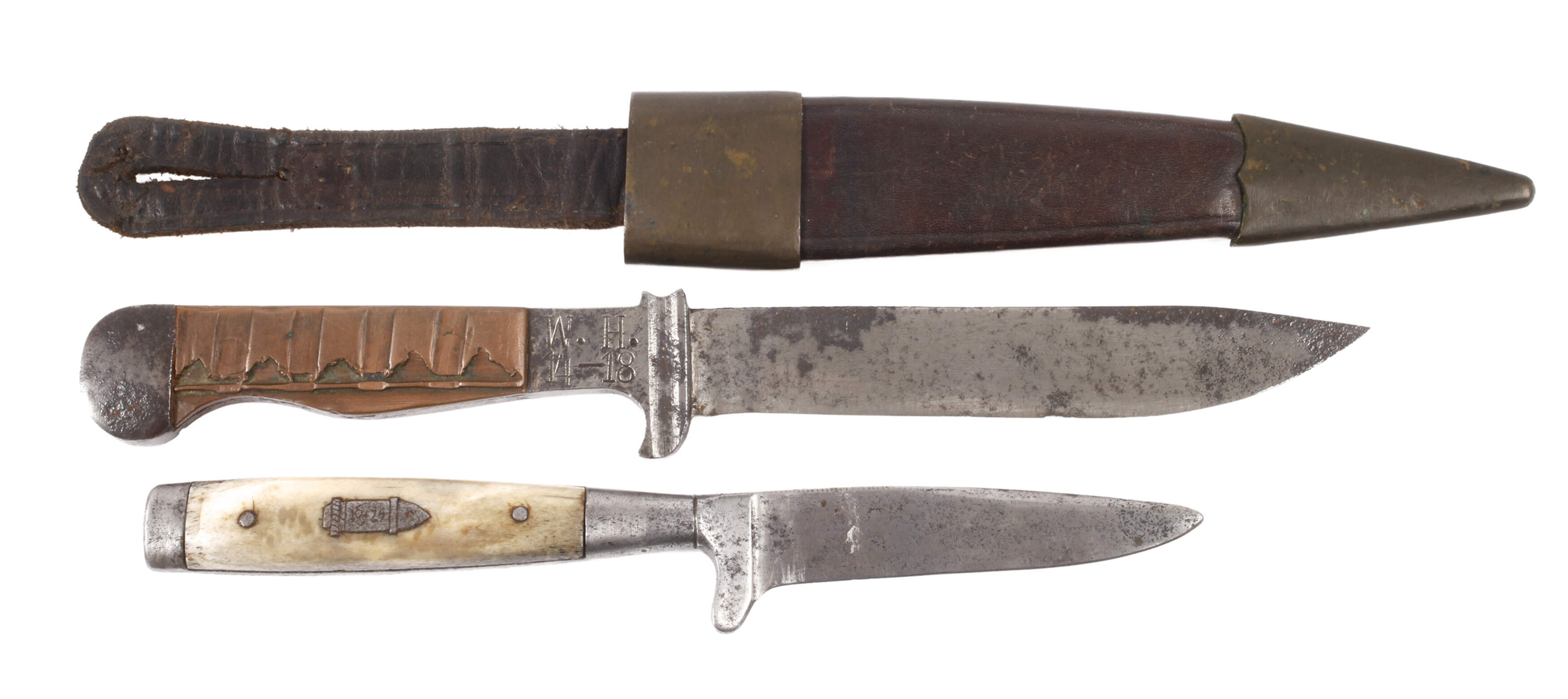 Zwei Grabendolche 1. Weltkrieg