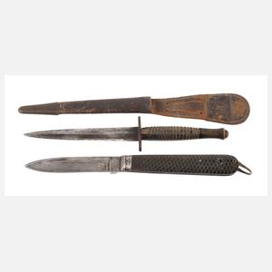 Fairbairn-Sykes Kampfmesser und Klappmesser