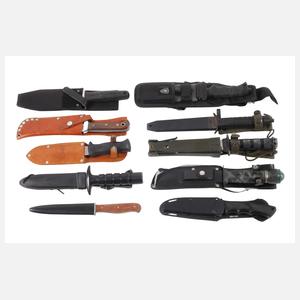 Konvolut Jagd-, Kampf- und Überlebensmesser