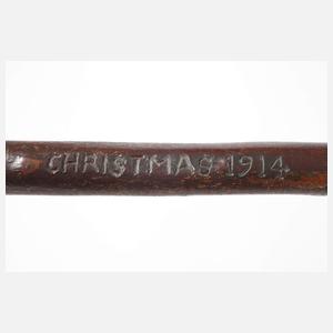 Zwei Grabenkeulen und Karpatenstock 1. Weltkrieg