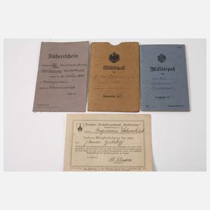 Konvolut Fotos und Papiere 2. Weltkrieg