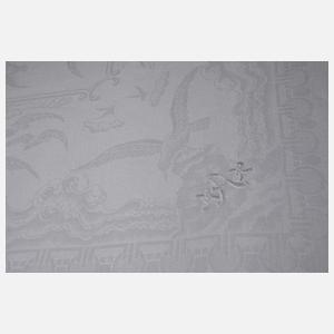 Schwedisches Gebilddamast-Tuch mit Möwenmotiv