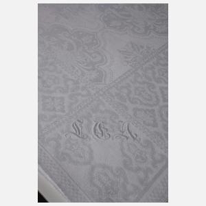 Biedermeier-Tischtuch mit Blumenparkett