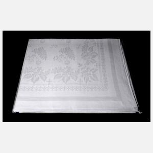 Großes Tafeltuch mit Farn- und Waldblumendekor