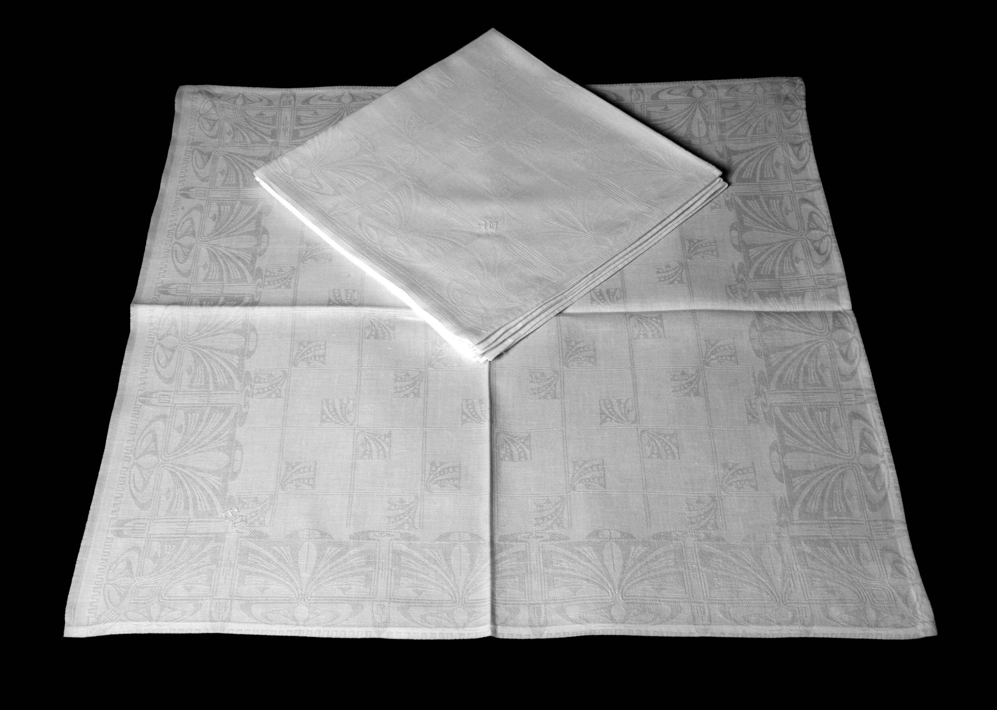 Set Mundtücher Jugendstildekor