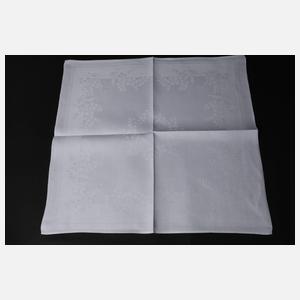 Sechs Mundtücher mit Maiglöckchendekor