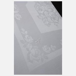 Elegantes quadratisches Tischtuch mit Rosendekor