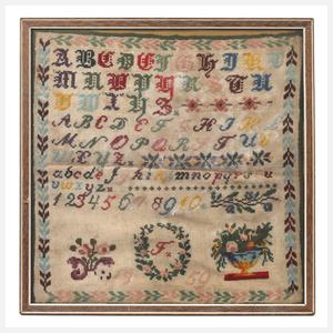 Stickmustertuch Spätbiedermeier