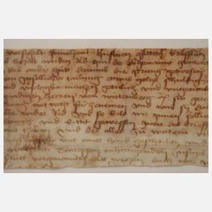 Zwei Pergament-Fragmente