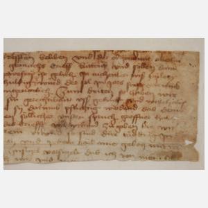 Zwei Pergament-Fragmente