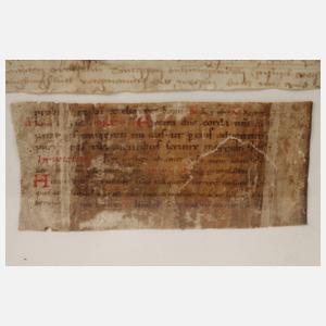 Zwei Pergament-Fragmente