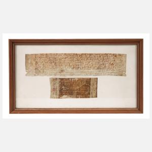 Zwei Pergament-Fragmente