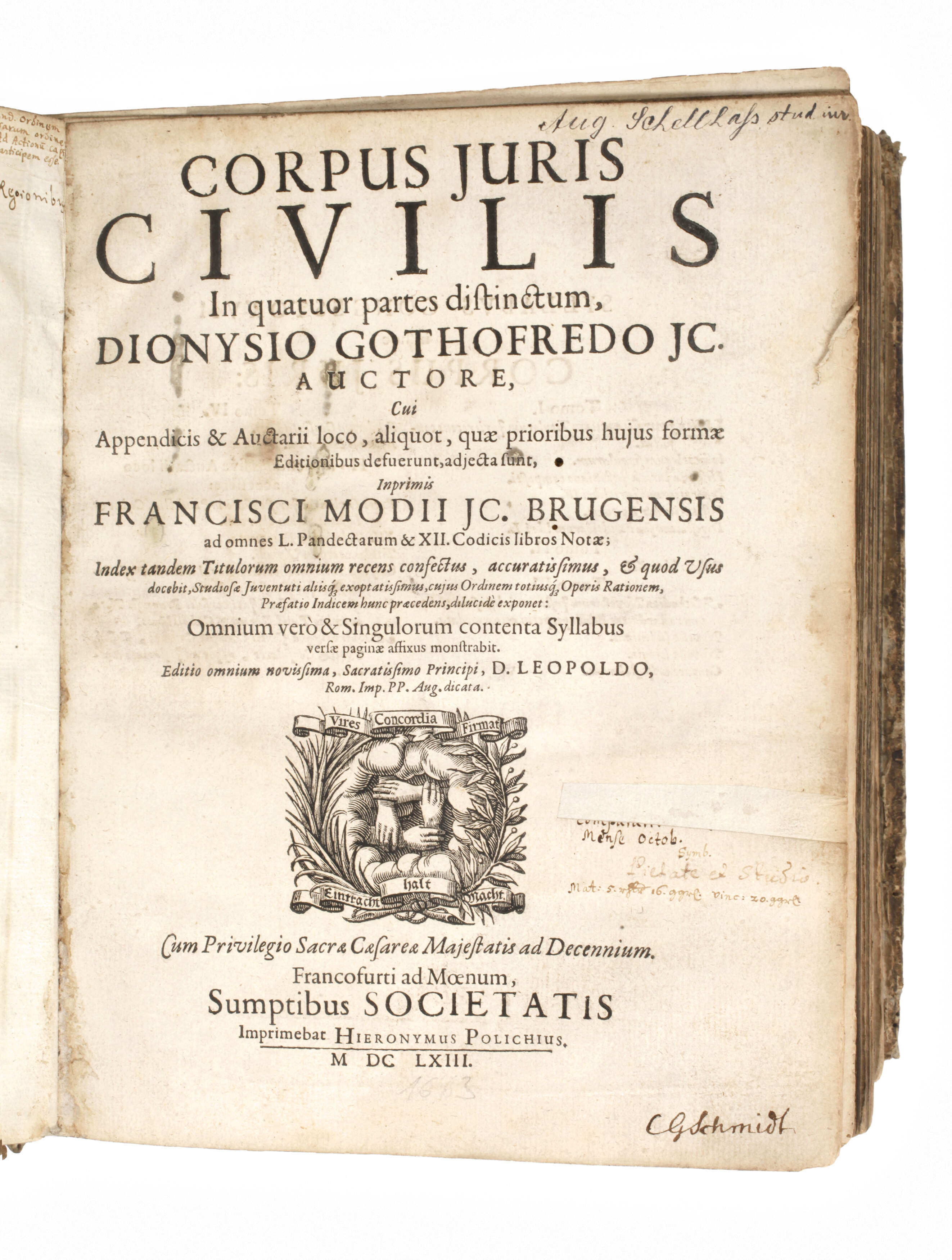 Corpus Juris Civiles 1663