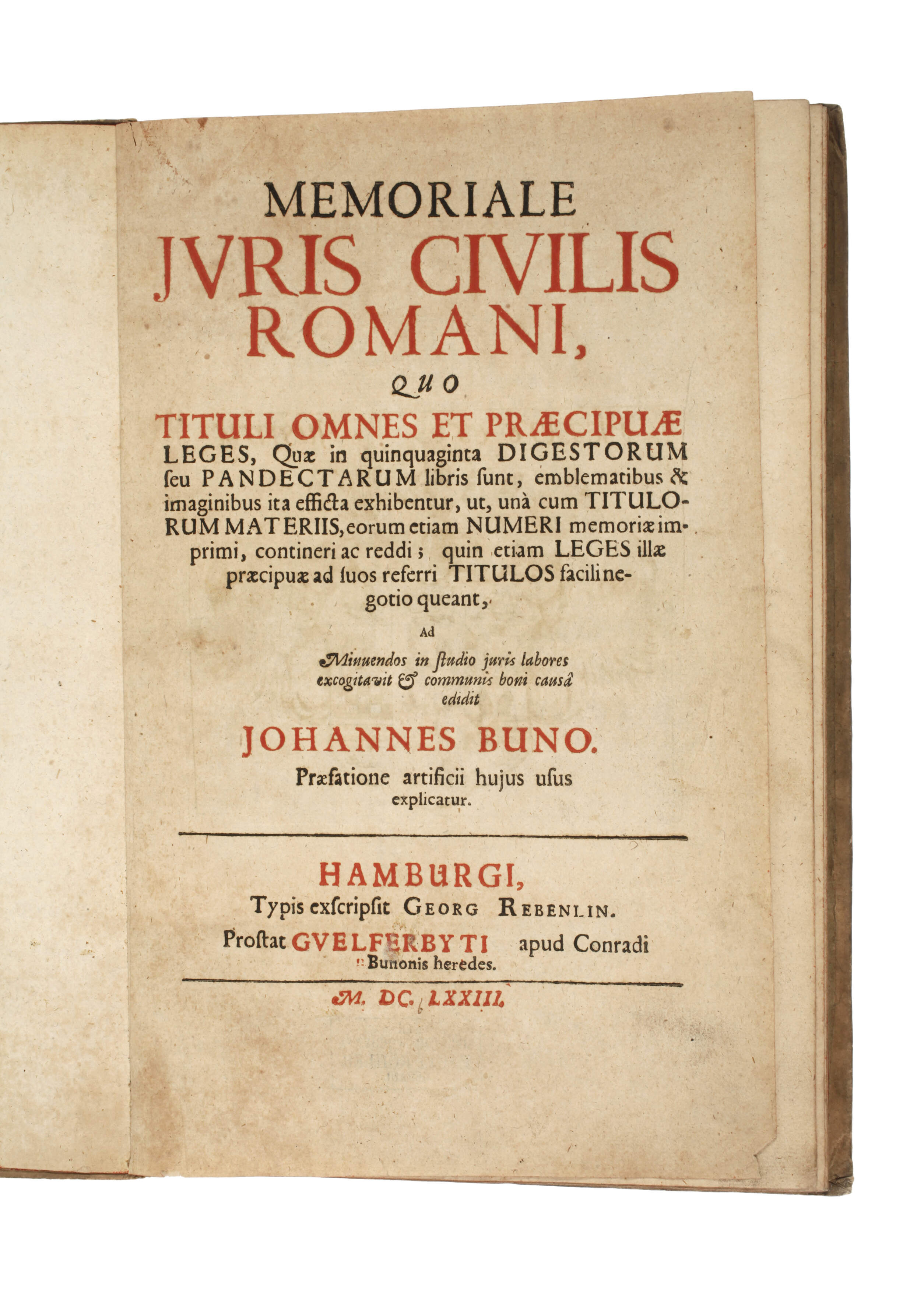 Memoriale Juris Ziviles Romani 1673