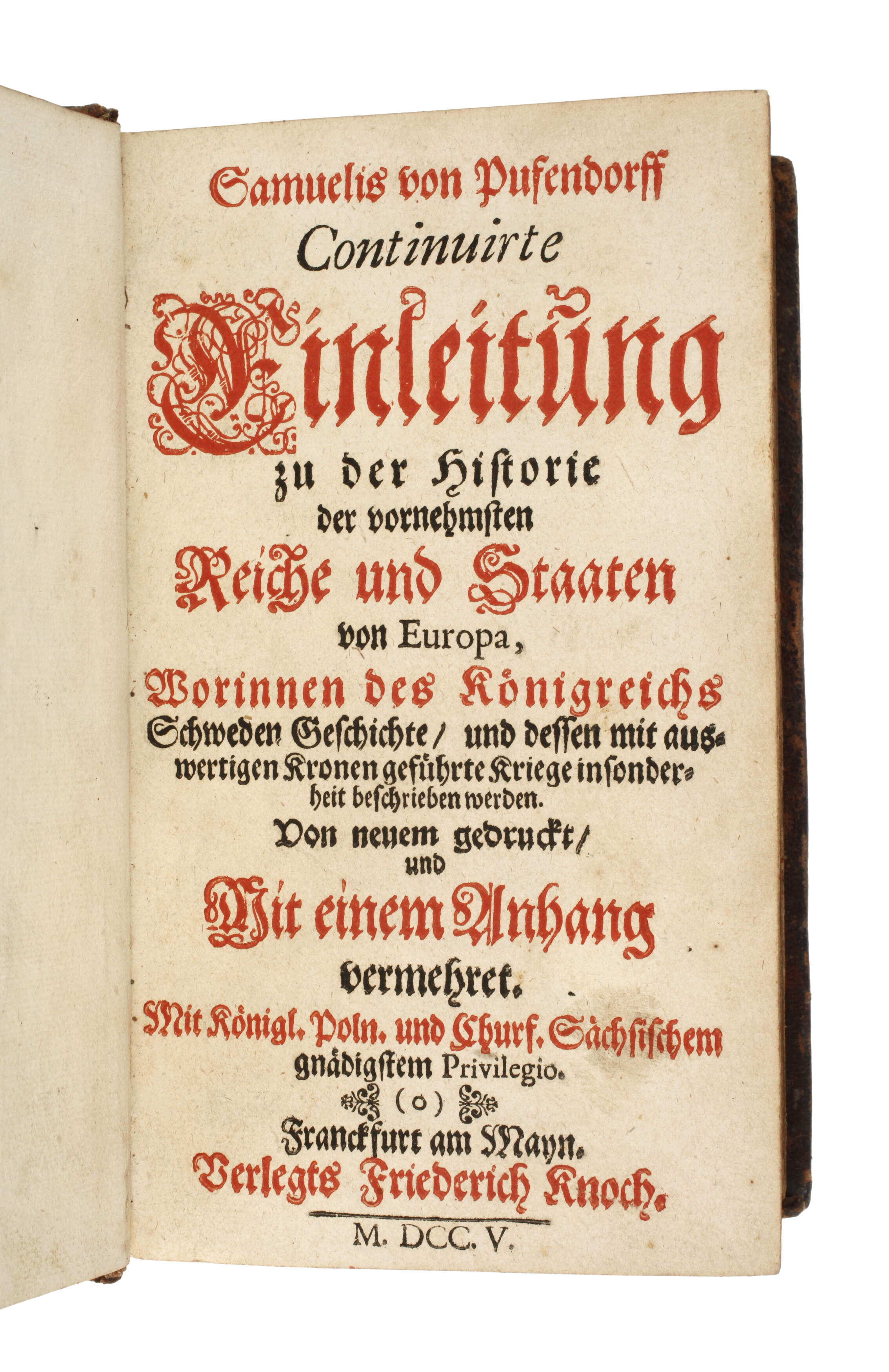 Historie von Europa 1705