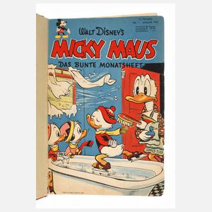 Zehn Hefte Micky Maus 1952