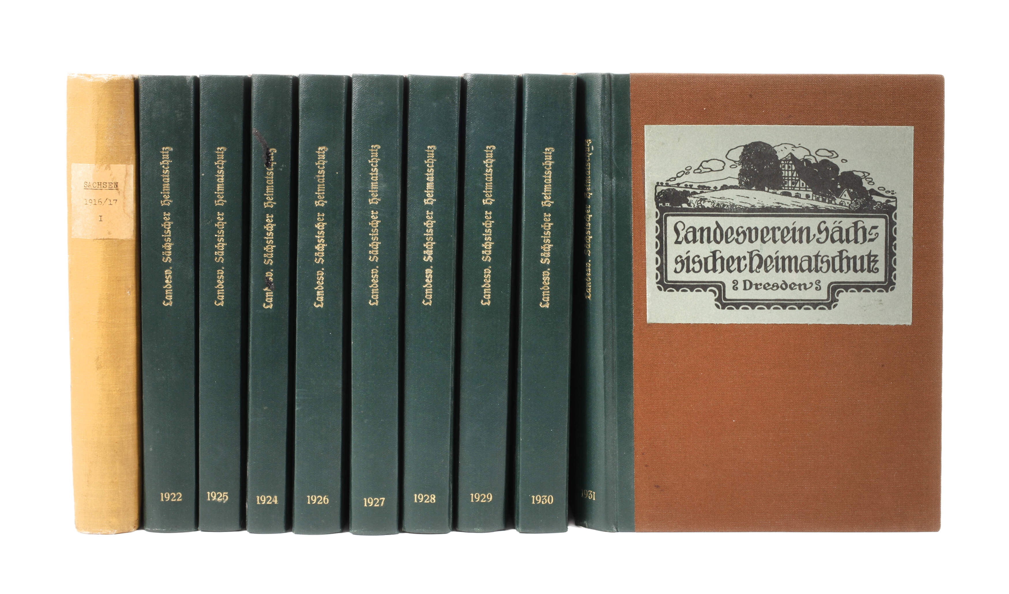 Zehn Bände Landesverein Sächsischer Heimatschutz