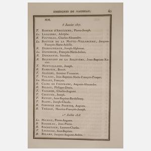 Drei Bücher französische Marine