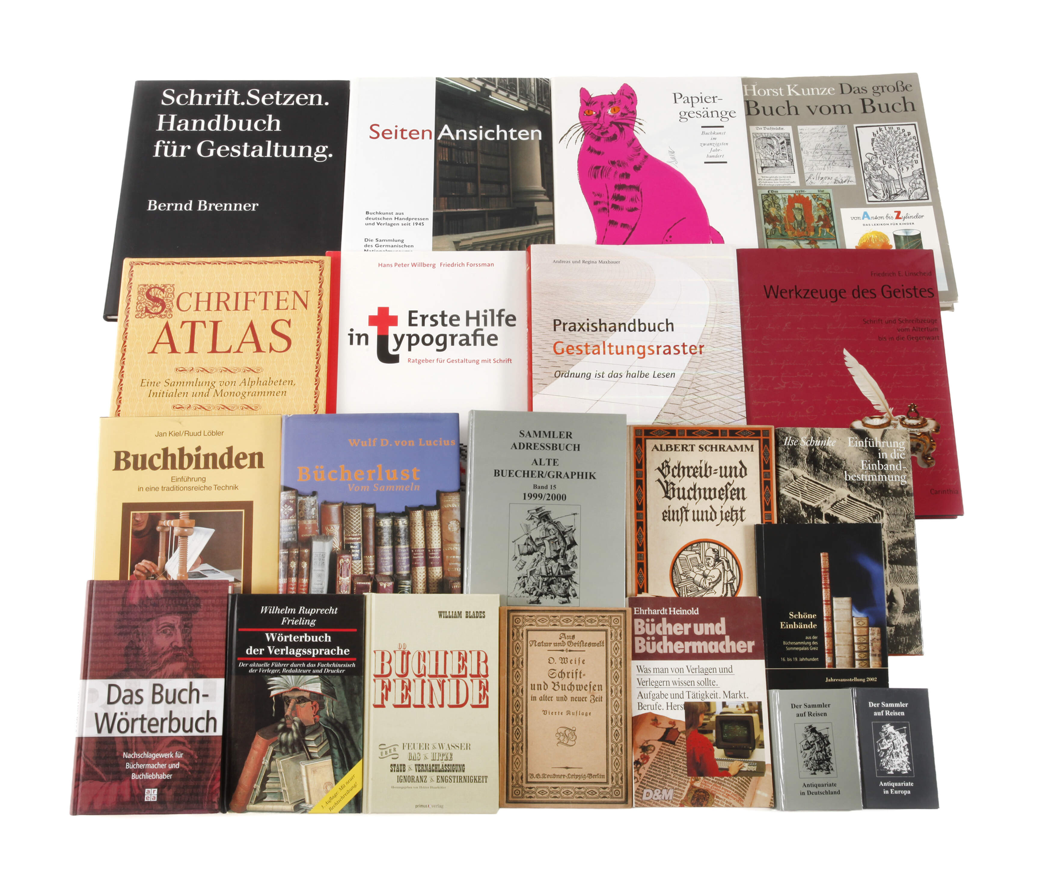 Konvolut Fachliteratur Buchdruck und Satz